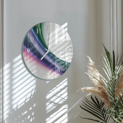 Round wall clock Abstract Lines