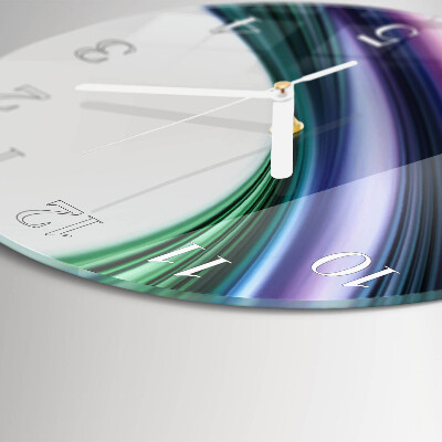 Round wall clock Abstract Lines