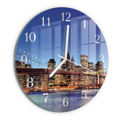 Round wall clock Horizontal Bridge