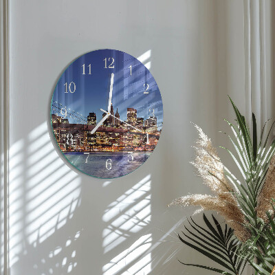 Round wall clock Horizontal Bridge