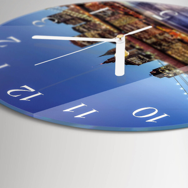 Round wall clock Horizontal Bridge