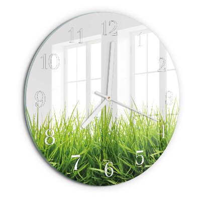 Round wall clock Grass