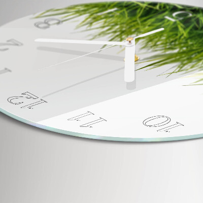 Round wall clock Grass