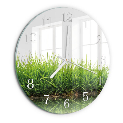 Round wall clock Grass
