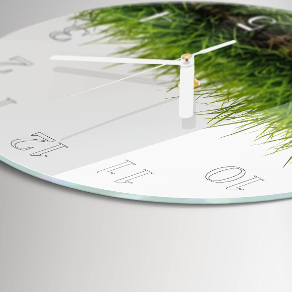 Round wall clock Grass