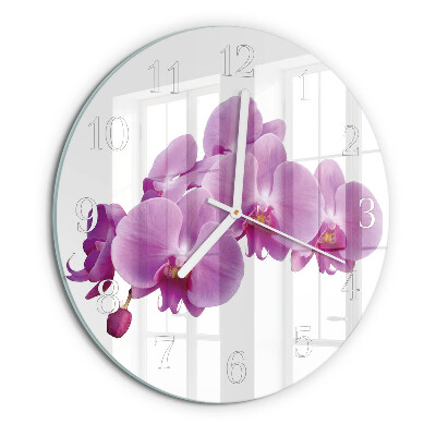 Round wall clock Orchid