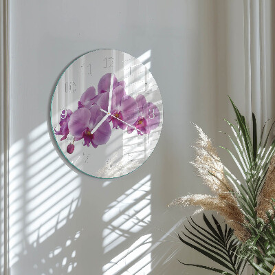 Round wall clock Orchid