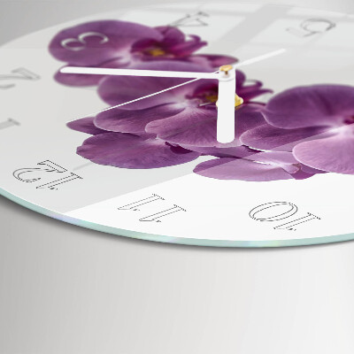 Round wall clock Orchid