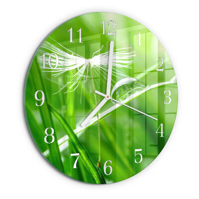 Round wall clock Grass