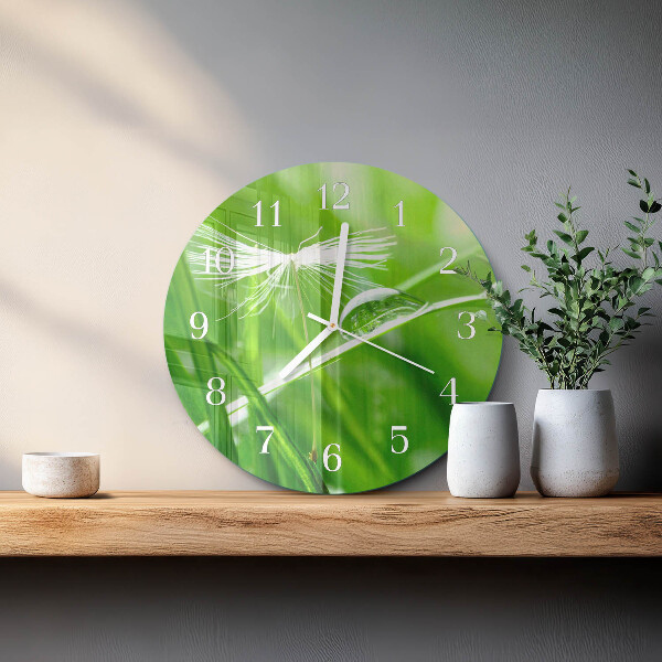 Round wall clock Grass