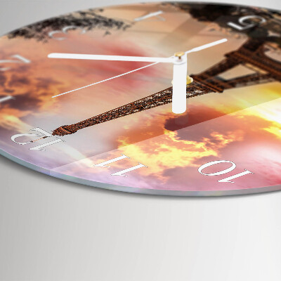 Round wall clock Eiffel Tower Paris