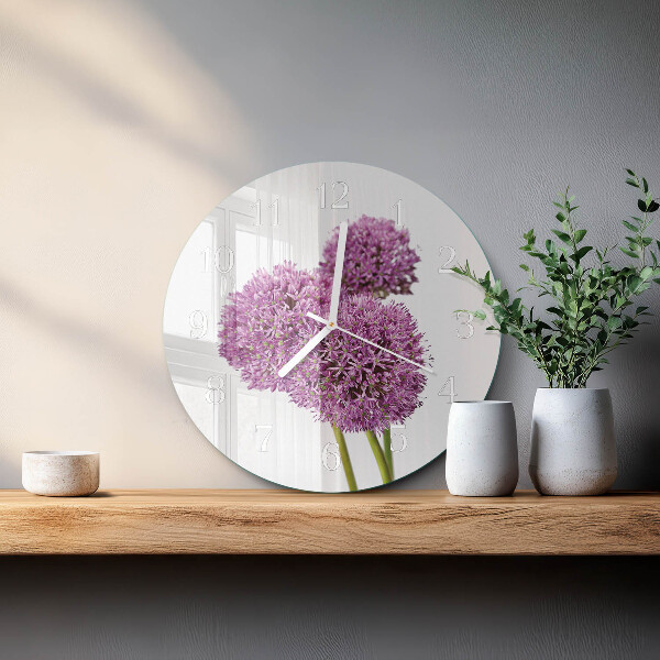 Round wall clock Flower
