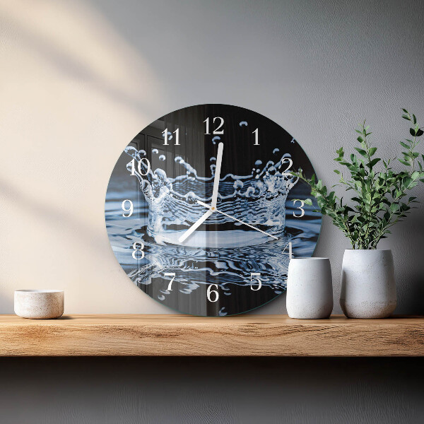 Round wall clock Water