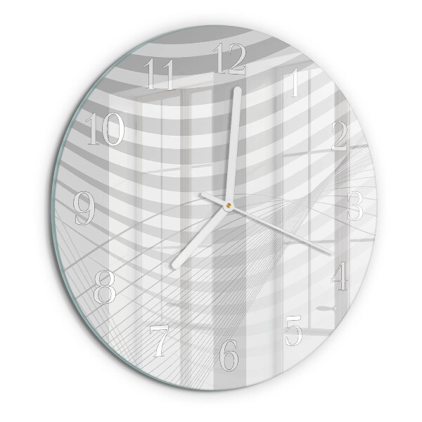 Round wall clock Abstract Lines