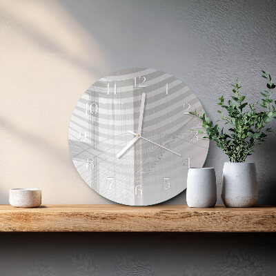 Round wall clock Abstract Lines