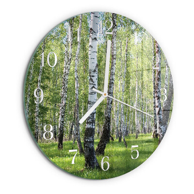 Round wall clock Birch Forest