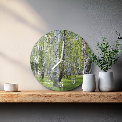 Round wall clock Birch Forest