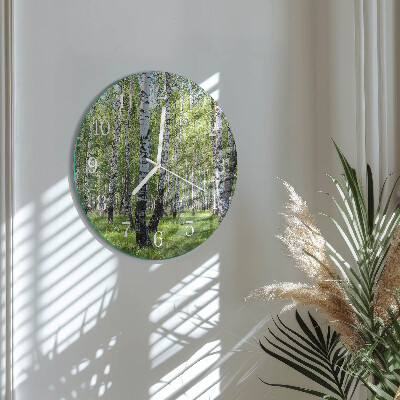Round wall clock Birch Forest