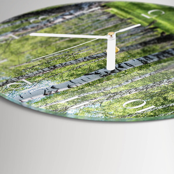 Round wall clock Birch Forest