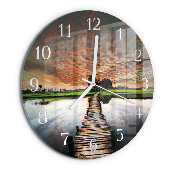 Round wall clock Meadow Bridge