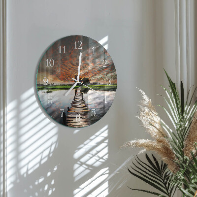 Round wall clock Meadow Bridge