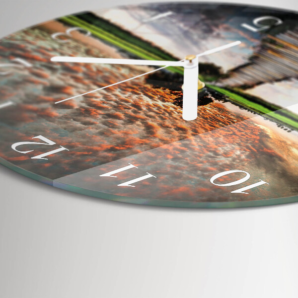 Round wall clock Meadow Bridge