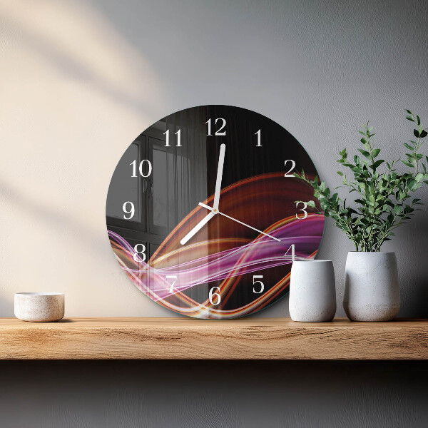Round wall clock Abstract Art