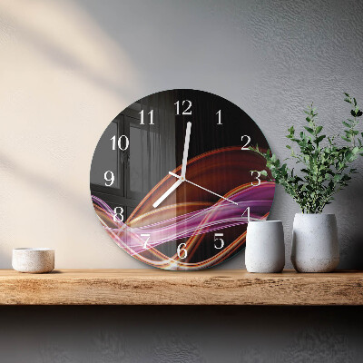 Round wall clock Abstract Art