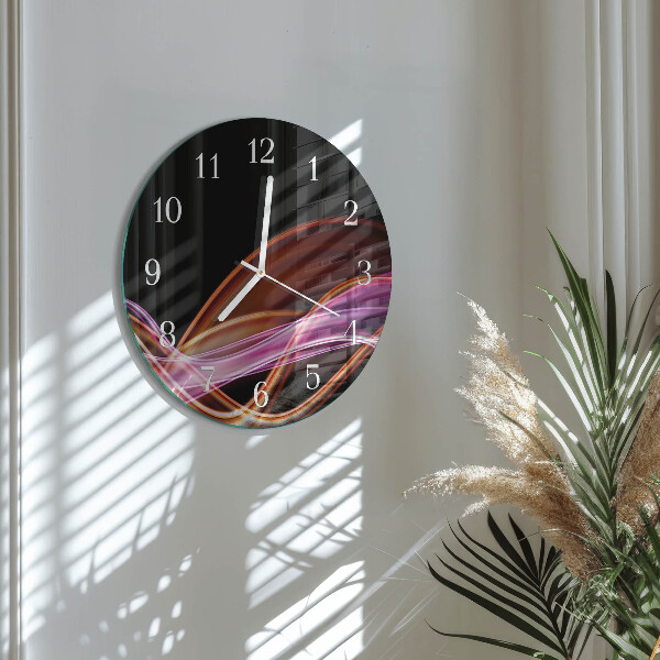 Round wall clock Abstract Art