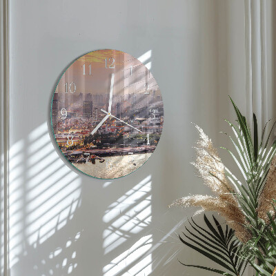 Round wall clock City