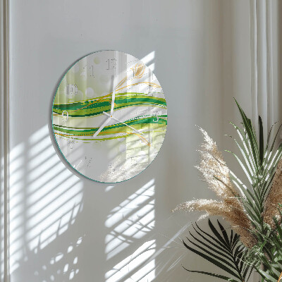 Round wall clock Abstract Lines