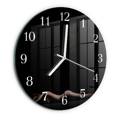 Round wall clock Woman