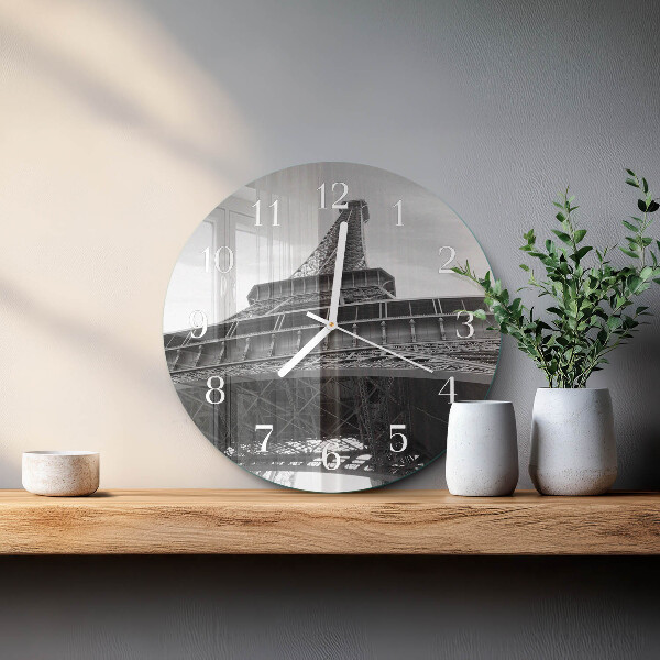 Round wall clock Eiffel Tower Paris