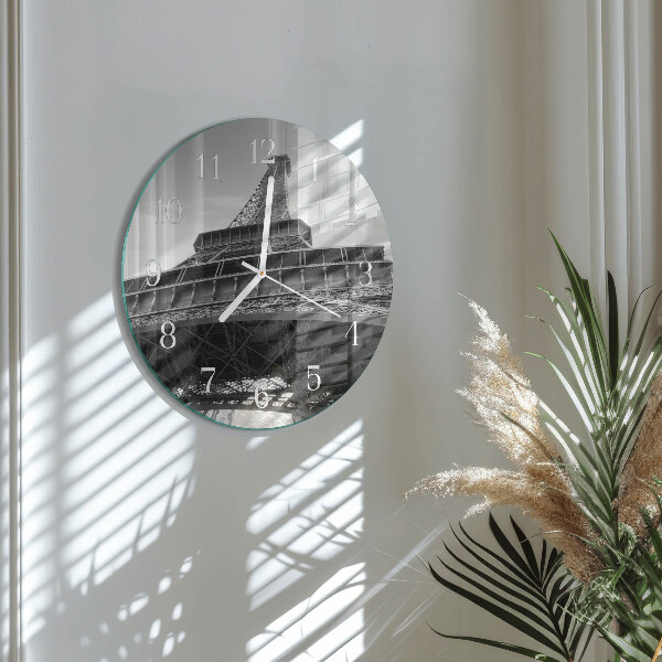 Round wall clock Eiffel Tower Paris