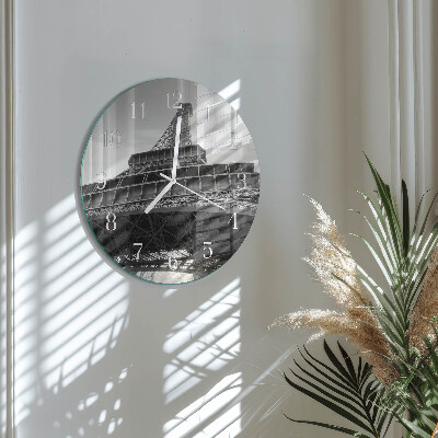Round wall clock Eiffel Tower Paris