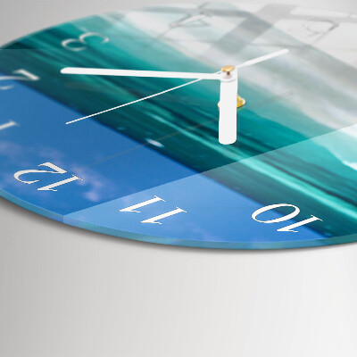 Round wall clock Beach Sea