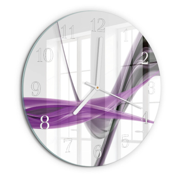 Round wall clock Abstract Smoke