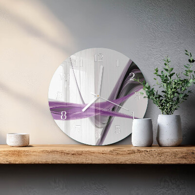 Round wall clock Abstract Smoke