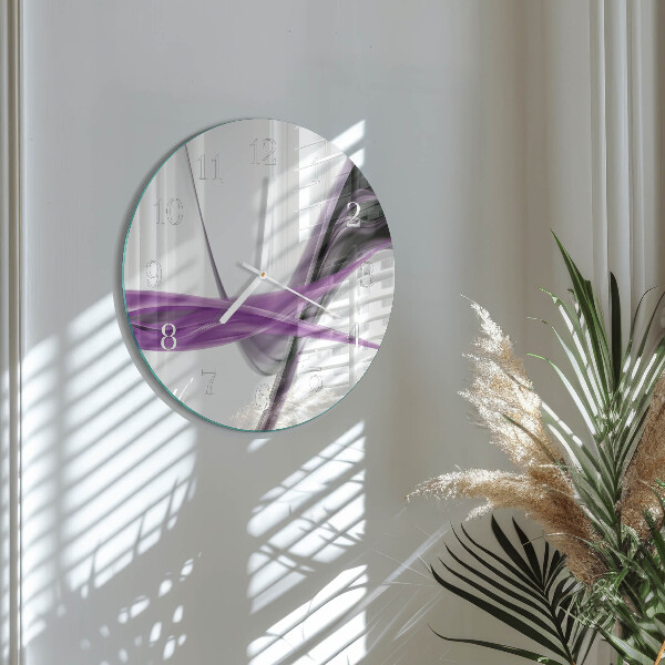 Round wall clock Abstract Smoke
