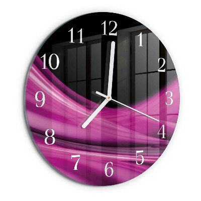 Round wall clock Abstract Lines