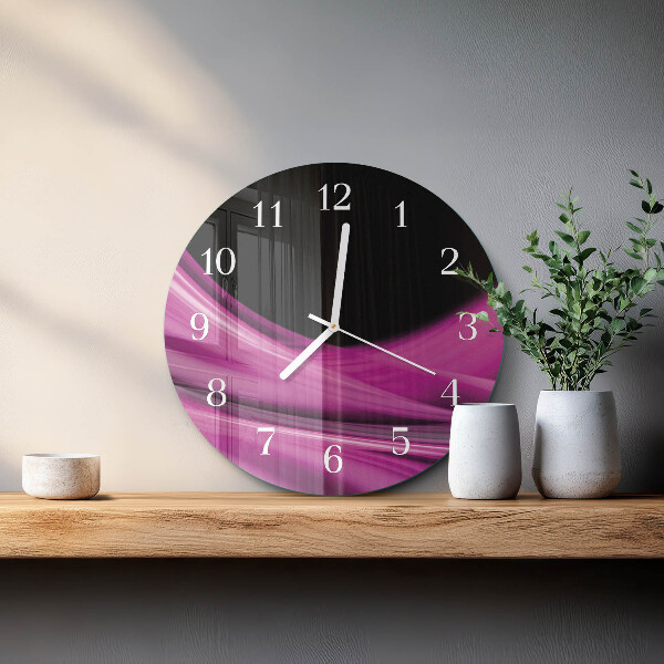 Round wall clock Abstract Lines