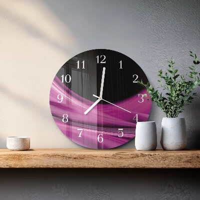 Round wall clock Abstract Lines