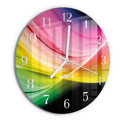 Round wall clock Abstract Lines
