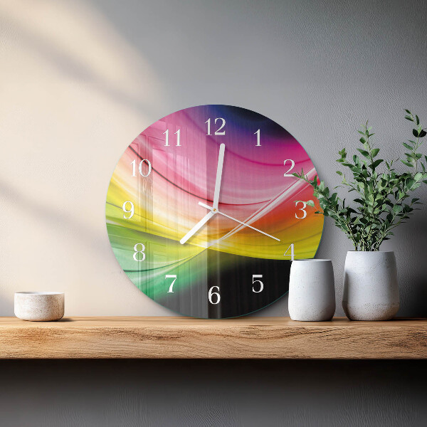 Round wall clock Abstract Lines