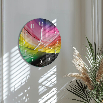 Round wall clock Abstract Lines