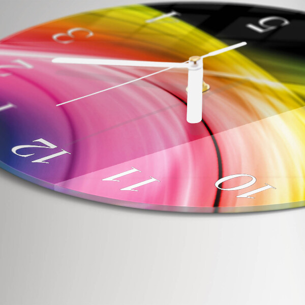 Round wall clock Abstract Lines