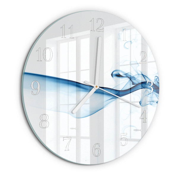 Round wall clock Abstract Smoke