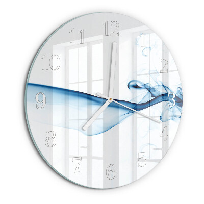 Round wall clock Abstract Smoke