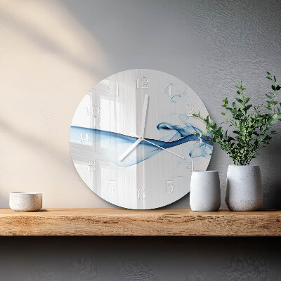 Round wall clock Abstract Smoke