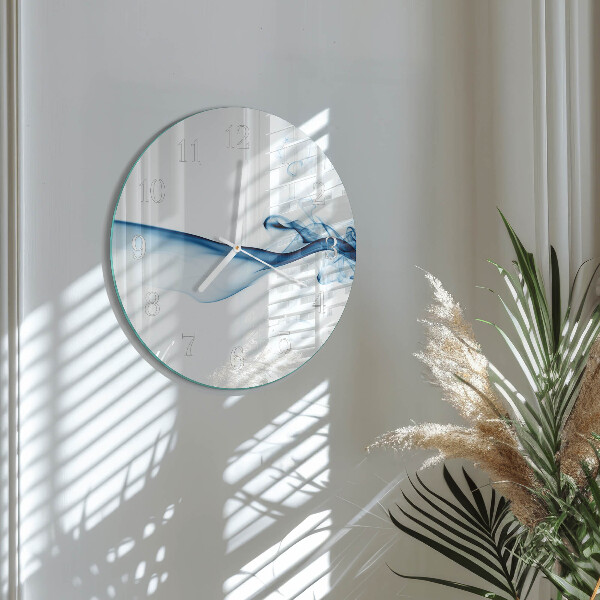 Round wall clock Abstract Smoke